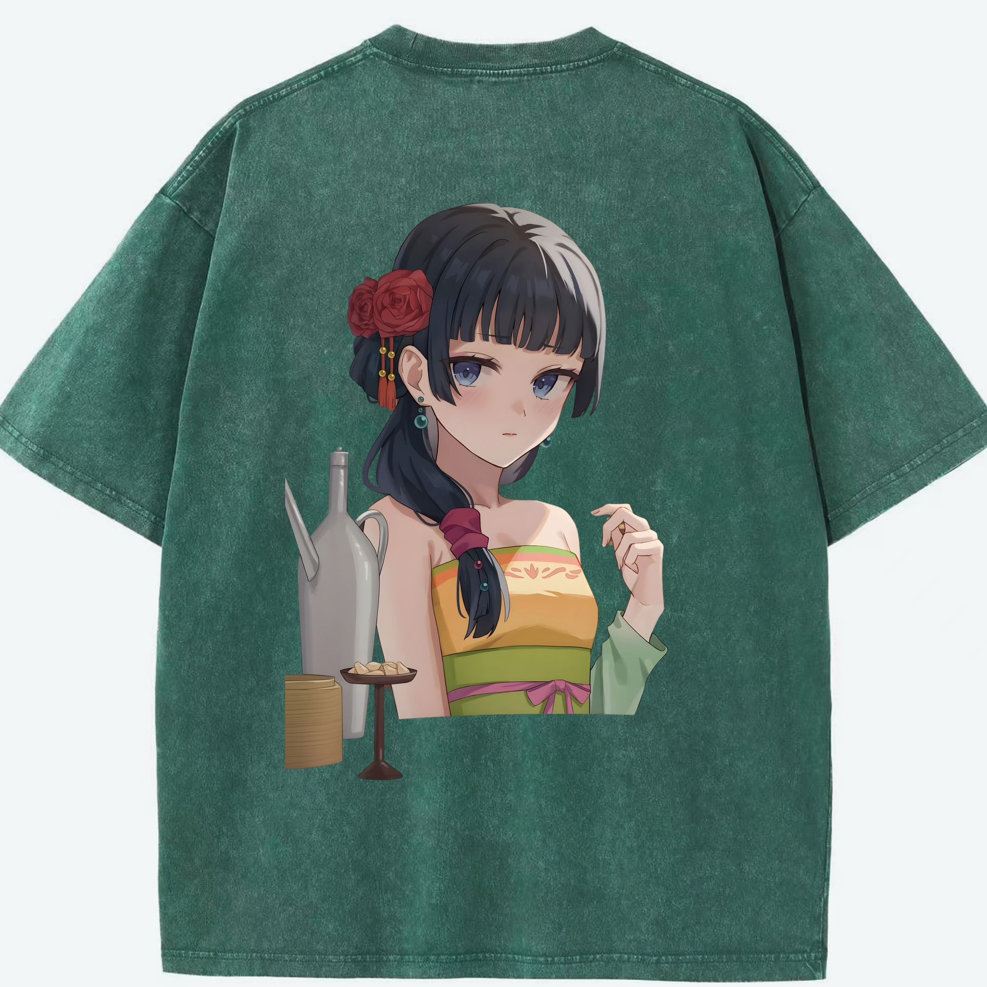 （画像用） 薬屋のひとりごと The Apothecary Diaries 綿100% ヴィンテージ風 半袖Tシャツ（背面プリント）
